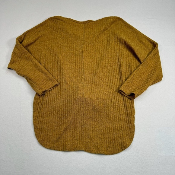 Coco And Main Button Down Tie Front Ribbed Top Womens Size Medium Dolman Sleeve - Picture 2 of 7